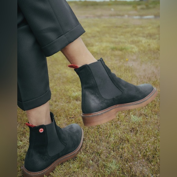 (P5) Nobrand EMERGE 3 TAUPE black leather boots, men's size 43/9 USA - Picture 8 of 16